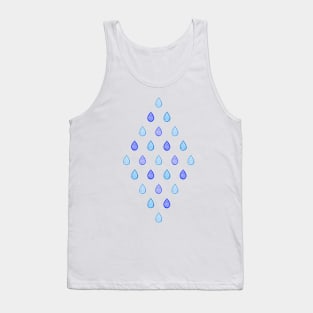 Blue raindrops Tank Top